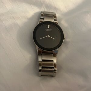 Citizen Eco-Drive Silver and Black Men's Watch